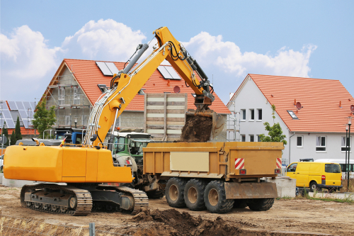 grote graafmachine grondwerken